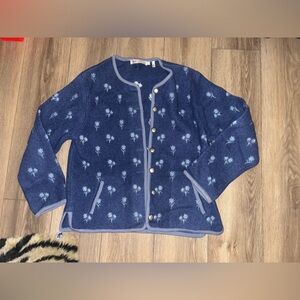 EUC Vintage Gaddy Collection grandma Embroidered Wool Jacket size XL
